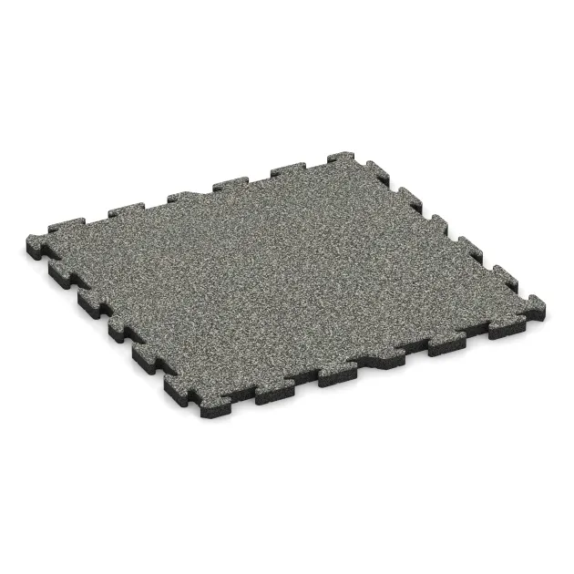 Fitnes zaščitna podlaga HD von WARCO im Farbdesign Siv granit mit den Abmessungen 1000 x 1000 x 40 mm. Produktfoto von Artikel 3407 in der Aufsicht von schräg vorne.