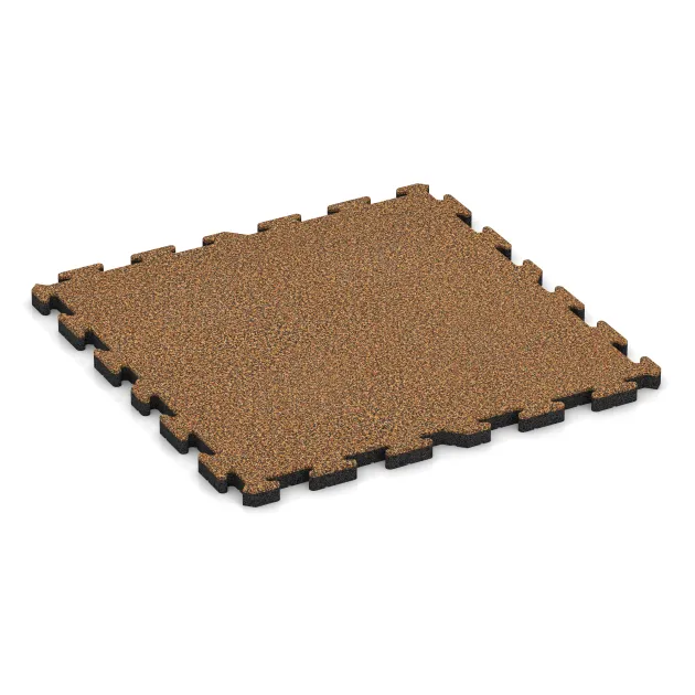 Fitnes zaščitna podlaga HD von WARCO im Farbdesign Terra Cotta mit den Abmessungen 1000 x 1000 x 40 mm. Produktfoto von Artikel 3410 in der Aufsicht von schräg vorne.