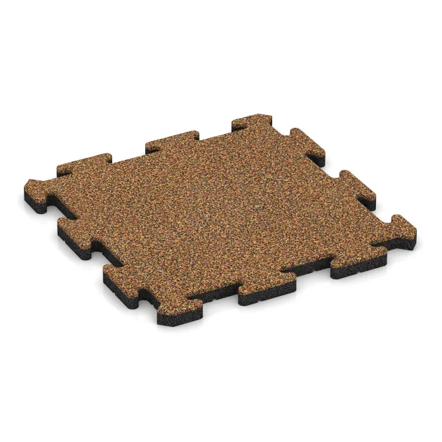 Gehwegplatte von WARCO im Farbdesign Terra Cotta mit den Abmessungen 500 x 500 x 30 mm. Produktfoto von Artikel 2659 in der Aufsicht von schräg vorne.