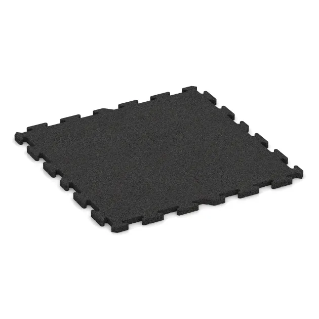 Fitnes zaščitna podlaga HD von WARCO im Farbdesign Antracit mit den Abmessungen 1000 x 1000 x 30 mm. Produktfoto von Artikel 3330 in der Aufsicht von schräg vorne.