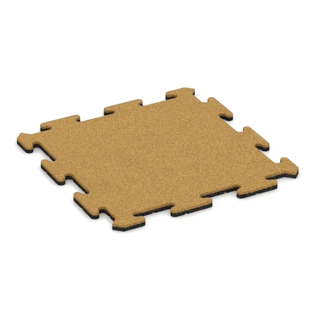 Fitnes podloga 18 mm von WARCO im Farbdesign Citronsko rumena mit den Abmessungen 500 x 500 x 18 mm. Produktfoto von Artikel 6204 in der Aufsicht von schräg vorne.