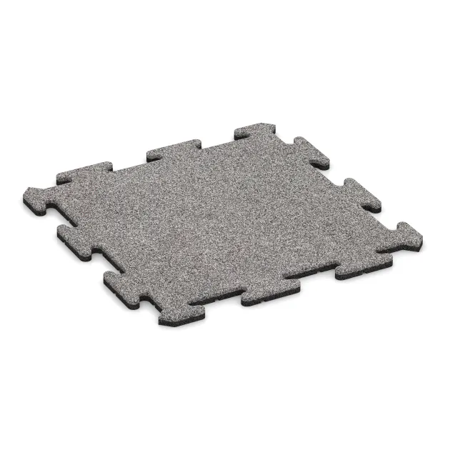 Športna talna obloga za pse HD von WARCO im Farbdesign Sivi melange mit den Abmessungen 500 x 500 x 18 mm. Produktfoto von Artikel 4593 in der Aufsicht von schräg vorne.