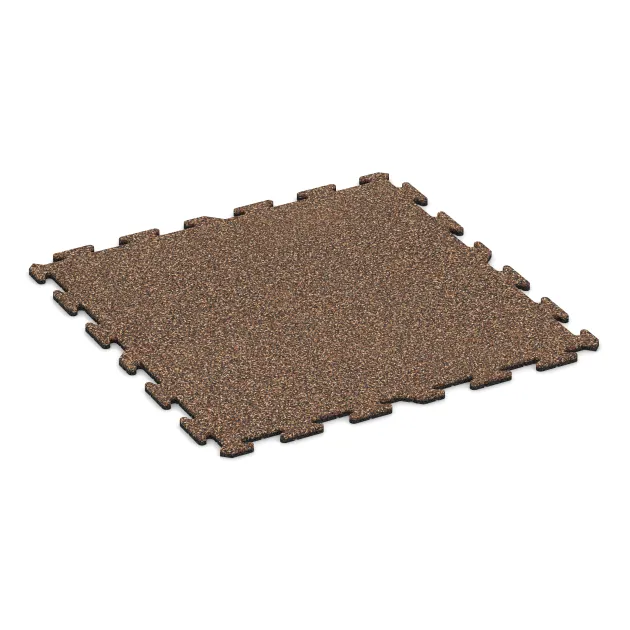 Športna talna obloga za pse HD von WARCO im Farbdesign Losa in Koren mit den Abmessungen 1000 x 1000 x 18 mm. Produktfoto von Artikel 3944 in der Aufsicht von schräg vorne.