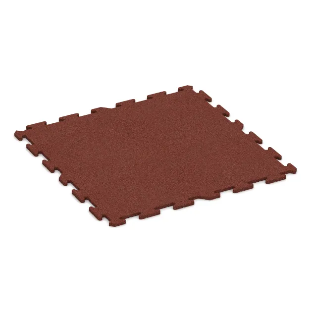 Športna talna obloga za pse HD von WARCO im Farbdesign Opečno rdeča mit den Abmessungen 1000 x 1000 x 18 mm. Produktfoto von Artikel 3960 in der Aufsicht von schräg vorne.