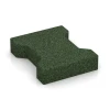 Gumijasti tlakovci von WARCO im Farbdesign Travnato zelena mit den Abmessungen 20 x 16,5 x 4,3 cm | 0,0278 m². Produktfoto von Artikel 3605 in der Aufsicht von schräg vorne.