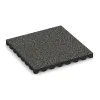 Varnostna gumijasta plošča za otroška igrišča 4,5 cm - EN 1177 ≤ 135 cm von WARCO im Farbdesign Temno sivi granit mit den Abmessungen 500 x 500 x 45 mm. Produktfoto von Artikel 5542 in der Aufsicht von schräg vorne.