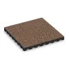 Varnostna gumijasta plošča za otroška igrišča 4,5 cm - EN 1177 ≤ 135 cm von WARCO im Farbdesign Losa in Koren mit den Abmessungen 500 x 500 x 45 mm. Produktfoto von Artikel 5547 in der Aufsicht von schräg vorne.