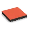 Varnostna gumijasta plošča za otroška igrišča 8 cm - EN 1177 ≤ 215 cm von WARCO im Farbdesign Svetlo rdeče-oranžna mit den Abmessungen 500 x 500 x 80 mm. Produktfoto von Artikel 5608 in der Aufsicht von schräg vorne.
