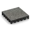 Varnostna gumijasta plošča za otroška igrišča 10 cm - EN 1177 ≤ 300 cm von WARCO im Farbdesign Siv granit mit den Abmessungen 500 x 500 x 100 mm. Produktfoto von Artikel 5644 in der Aufsicht von schräg vorne.