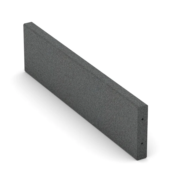 Gumijasti robnik von WARCO im Farbdesign Skrilavosiva mit den Abmessungen 100 x 5 x 25 cm. Produktfoto von Artikel 2595 in der Aufsicht von schräg vorne.