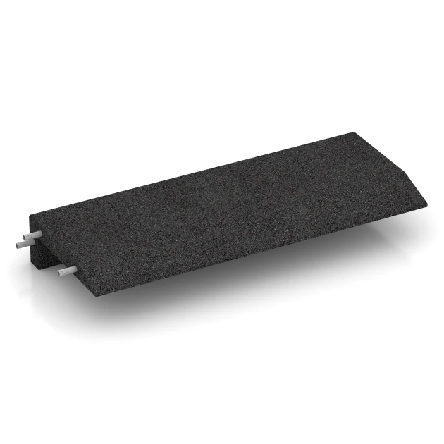 Zaščitna obloga iz gume von WARCO im Farbdesign Antracit mit den Abmessungen 100 × 40 cm | 5/15 cm. Produktfoto von Artikel 2607 in der Aufsicht von schräg vorne.