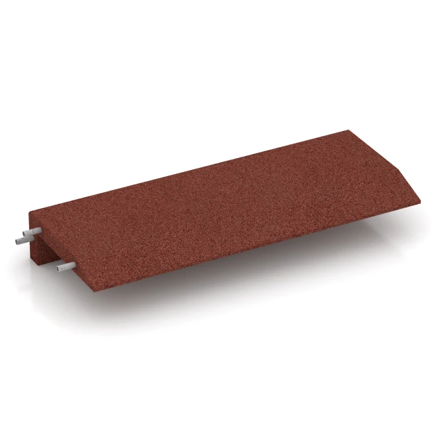 Zaščitna obloga iz gume von WARCO im Farbdesign Opečno rdeča mit den Abmessungen 100 × 40 cm | 5/15 cm. Produktfoto von Artikel 2606 in der Aufsicht von schräg vorne.