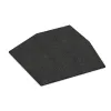 Eck-Platte (zwei Seiten abgeschrägt) von WARCO im Farbdesign Črna mit den Abmessungen 500 x 500 x 100 mm. Produktfoto von Artikel 3838 in der Aufsicht von schräg vorne.