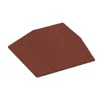 Eck-Platte (zwei Seiten abgeschrägt) von WARCO im Farbdesign Opečno rdeča mit den Abmessungen 500 x 500 x 100 mm. Produktfoto von Artikel 0498 in der Aufsicht von schräg vorne.