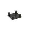 Plastični klip von WARCO im Farbdesign Mat črna mit den Abmessungen 50 x 50 mm – 8 mm. Produktfoto von Artikel 6121 in der Aufsicht von schräg vorne.