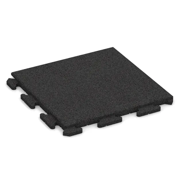 Gehwegplatte von WARCO im Farbdesign Antracit mit den Abmessungen 500 x 500 x 30 mm. Produktfoto von Artikel 1253 in der Aufsicht von schräg vorne.