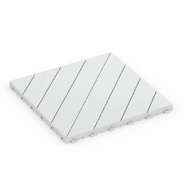 Ribja kost – Terasne plošče von WARCO im Farbdesign Kreda mit den Abmessungen 38,5 x 38,5 x 2 cm. Produktfoto von Artikel 6328 in der Aufsicht von schräg vorne.