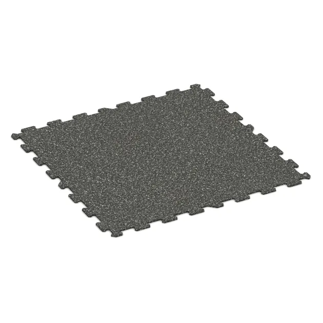 Fitnes Podlaga Kompakt von WARCO im Farbdesign Temno sivi granit mit den Abmessungen 970 x 970 x 8 mm | 0,94 m. Produktfoto von Artikel 1019 in der Aufsicht von schräg vorne.