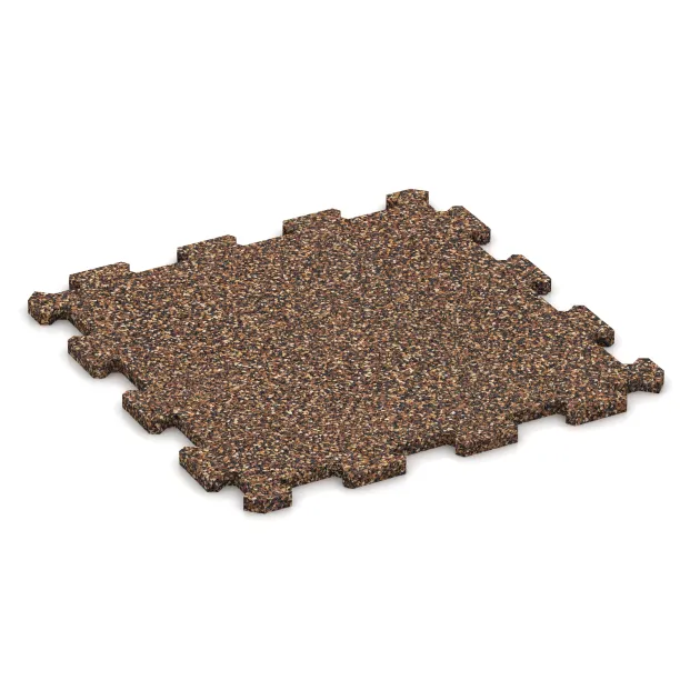 Fitnes Podlaga Kompakt von WARCO im Farbdesign Losa in Koren mit den Abmessungen 485 x 485 x 16 mm | 0,235 m². Produktfoto von Artikel 0963 in der Aufsicht von schräg vorne.