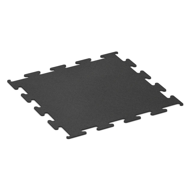 Fitness Performance Elite gumijasta talna obloga za fitnes von WARCO im Farbdesign Antracit mit den Abmessungen 100 x 100 x 1 cm | 1,00 m². Produktfoto von Artikel 3746 in der Aufsicht von schräg vorne.
