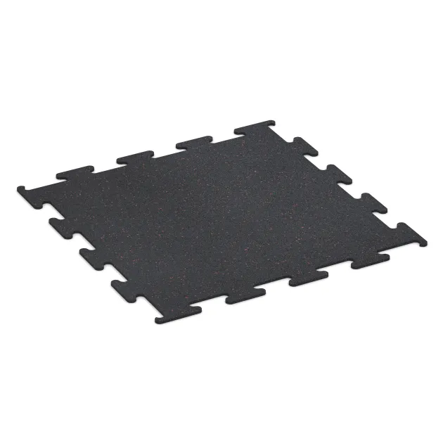 Fitnes podlaga Fitness Performance Elite von WARCO im Farbdesign Rahlo rdeče posuto mit den Abmessungen 1000 x 1000 x 10 mm. Produktfoto von Artikel 3753 in der Aufsicht von schräg vorne.