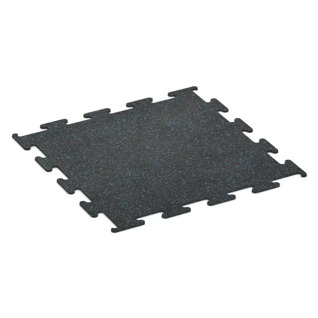 Fitnes podlaga Fitness Performance Elite von WARCO im Farbdesign Rahlo Modro Posuto mit den Abmessungen 1000 x 1000 x 10 mm. Produktfoto von Artikel 3754 in der Aufsicht von schräg vorne.