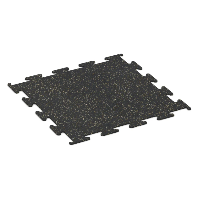 Fitness Performance Elite gumijasta talna obloga za fitnes von WARCO im Farbdesign Rahlo rumeno posuta mit den Abmessungen 100 x 100 x 1 cm | 1,00 m². Produktfoto von Artikel 3752 in der Aufsicht von schräg vorne.