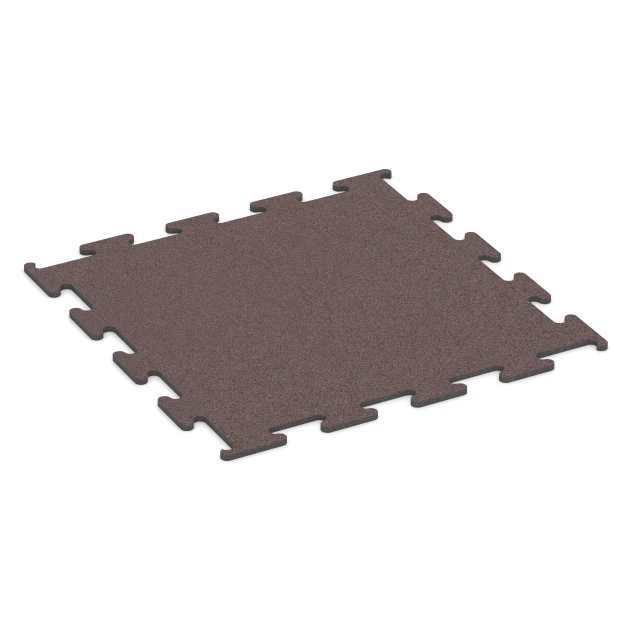 Fitness Performance Elite gumijasta talna obloga za fitnes von WARCO im Farbdesign Mineralno rdeča mit den Abmessungen 100 x 100 x 1,5 cm | 1,00 m². Produktfoto von Artikel 6147 in der Aufsicht von schräg vorne.