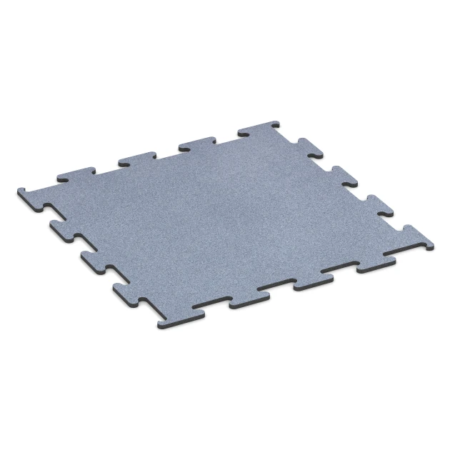Fitness Performance Elite gumijasta talna obloga za fitnes von WARCO im Farbdesign Meglenosiva mit den Abmessungen 100 x 100 x 1,5 cm | 1,00 m². Produktfoto von Artikel 6148 in der Aufsicht von schräg vorne.