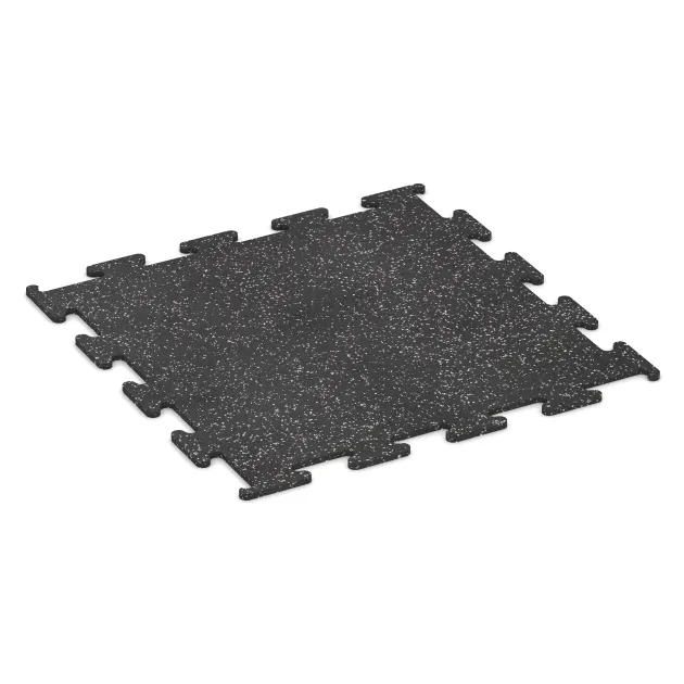 Fitnes podlaga Fitness Performance Elite von WARCO im Farbdesign Rahlo sivo posuto mit den Abmessungen 1000 x 1000 x 15 mm. Produktfoto von Artikel 3777 in der Aufsicht von schräg vorne.