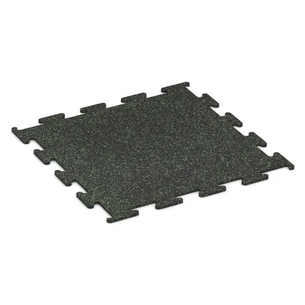 Fitnes podlaga Fitness Performance Elite von WARCO im Farbdesign Lekko zeleni posipani mit den Abmessungen 1000 x 1000 x 15 mm. Produktfoto von Artikel 3759 in der Aufsicht von schräg vorne.
