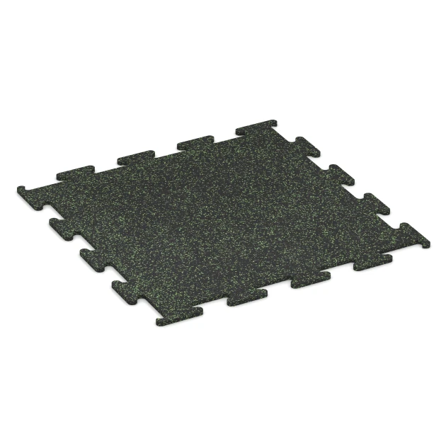 Fitness Performance Elite gumijasta talna obloga za fitnes von WARCO im Farbdesign Rahlo zeleno posuta mit den Abmessungen 100 x 100 x 1,5 cm | 1,00 m². Produktfoto von Artikel 3759 in der Aufsicht von schräg vorne.