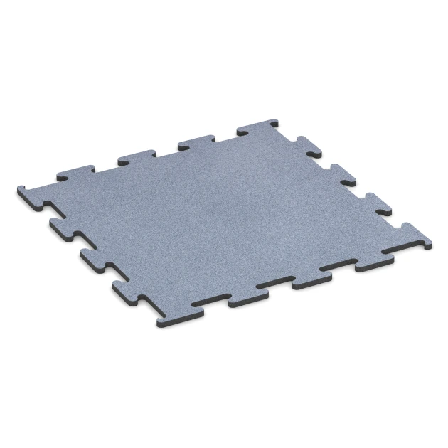 Fitness Performance Elite gumijasta talna obloga za fitnes von WARCO im Farbdesign Meglenosiva mit den Abmessungen 100 x 100 x 2 cm | 1,00 m². Produktfoto von Artikel 6150 in der Aufsicht von schräg vorne.