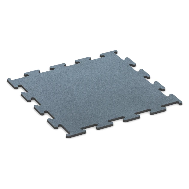 Fitness Performance Elite gumijasta talna obloga za fitnes von WARCO im Farbdesign Patinirano srebro mit den Abmessungen 100 x 100 x 2 cm | 1,00 m². Produktfoto von Artikel 6162 in der Aufsicht von schräg vorne.