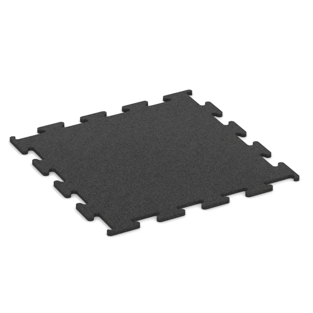Fitness Performance Elite gumijasta talna obloga za fitnes von WARCO im Farbdesign Antracit mit den Abmessungen 50 x 50 x 1 cm | 0,25 m². Produktfoto von Artikel 3749 in der Aufsicht von schräg vorne.