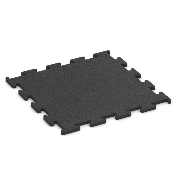 Fitnes podlaga Fitness Performance Elite von WARCO im Farbdesign Antracit mit den Abmessungen 500 x 500 x 15 mm. Produktfoto von Artikel 3750 in der Aufsicht von schräg vorne.