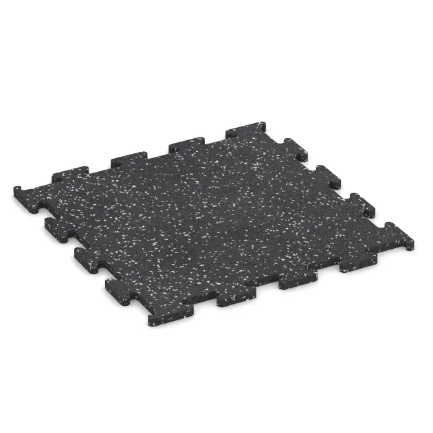 Fitnes podlaga Fitness Performance Elite von WARCO im Farbdesign Rahlo sivo posuto mit den Abmessungen 500 x 500 x 15 mm. Produktfoto von Artikel 3780 in der Aufsicht von schräg vorne.