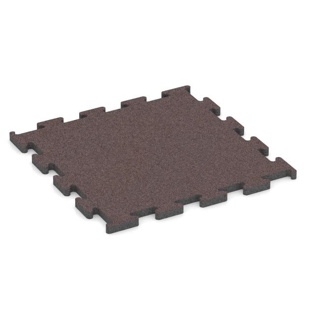Fitness Performance Elite gumijasta talna obloga za fitnes von WARCO im Farbdesign Mineralno rdeča mit den Abmessungen 50 x 50 x 2 cm | 0,25 m². Produktfoto von Artikel 6155 in der Aufsicht von schräg vorne.