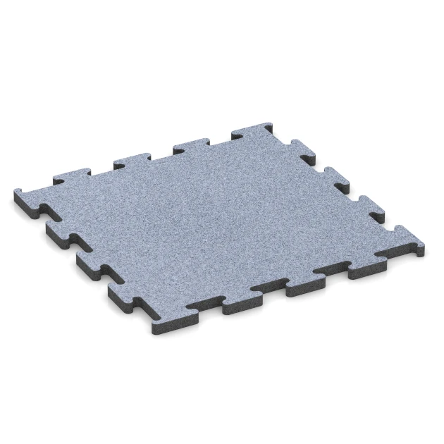 Fitness Performance Elite gumijasta talna obloga za fitnes von WARCO im Farbdesign Meglenosiva mit den Abmessungen 50 x 50 x 2 cm | 0,25 m². Produktfoto von Artikel 6156 in der Aufsicht von schräg vorne.