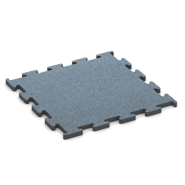 Fitness Performance Elite gumijasta talna obloga za fitnes von WARCO im Farbdesign Patinirano srebro mit den Abmessungen 50 x 50 x 2 cm | 0,25 m². Produktfoto von Artikel 6168 in der Aufsicht von schräg vorne.