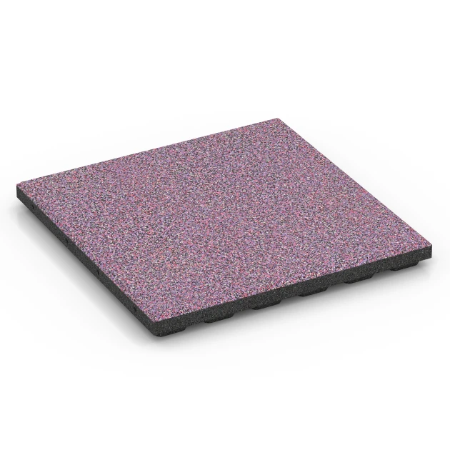 Gumijasta varovalna plošča EPDM – 120 cm von WARCO im Farbdesign Lavanda mit den Abmessungen 50 x 50 x 4 cm | 0,25 m². Produktfoto von Artikel 6427 in der Aufsicht von schräg vorne.