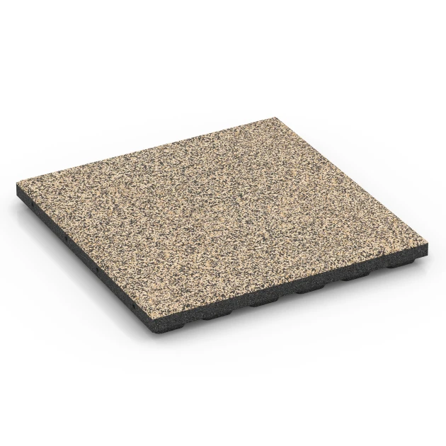 Terasna plošča Classic von WARCO im Farbdesign Travertin mit den Abmessungen 50 x 50 x 4 cm. Produktfoto von Artikel 6369 in der Aufsicht von schräg vorne.