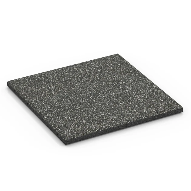 Gumijasta varovalna plošča EPDM – 90 cm von WARCO im Farbdesign Temnosivi granit mit den Abmessungen 50 x 50 x 3 cm | 0,25 m². Produktfoto von Artikel 6413 in der Aufsicht von schräg vorne.