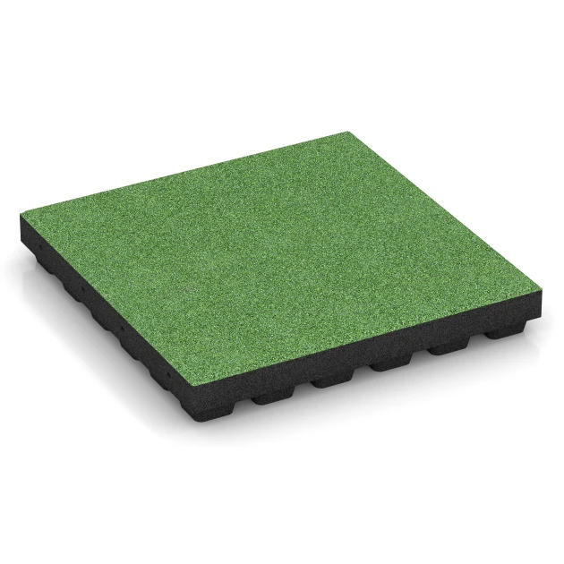 Gumijasta varovalna plošča – 205 cm von WARCO im Farbdesign Lipovo zelena mit den Abmessungen 50 x 50 x 7 cm | 0,25 m². Produktfoto von Artikel 6141 in der Aufsicht von schräg vorne.