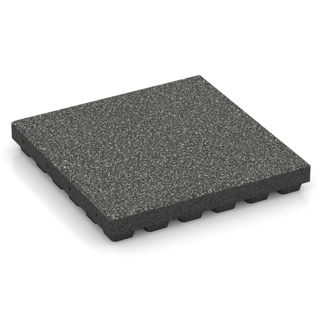 Gumijasta varovalna plošča EPDM – 210 cm von WARCO im Farbdesign Temnosivi granit mit den Abmessungen 50 x 50 x 7 cm | 0,25 m². Produktfoto von Artikel 6440 in der Aufsicht von schräg vorne.