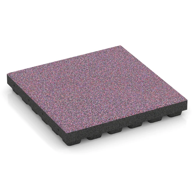 Gumijasta varovalna plošča EPDM – 210 cm von WARCO im Farbdesign Lavanda mit den Abmessungen 50 x 50 x 7 cm | 0,25 m². Produktfoto von Artikel 6445 in der Aufsicht von schräg vorne.