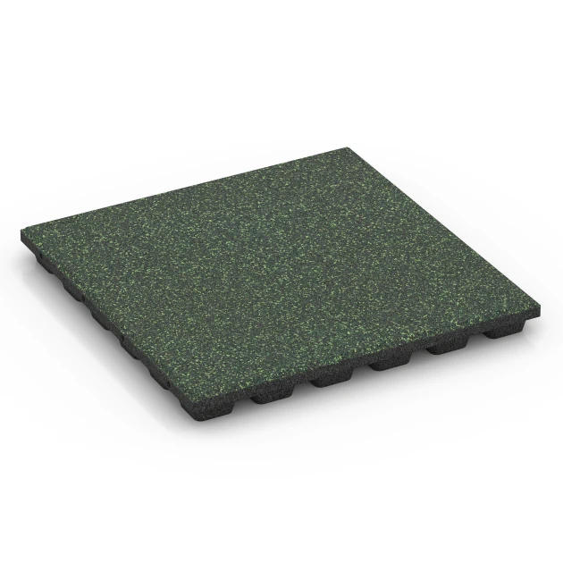 Gumijasta varovalna plošča EPDM – 160 cm von WARCO im Farbdesign Angleška trata mit den Abmessungen 50 x 50 x 4,8 cm | 0,25 m². Produktfoto von Artikel 6433 in der Aufsicht von schräg vorne.
