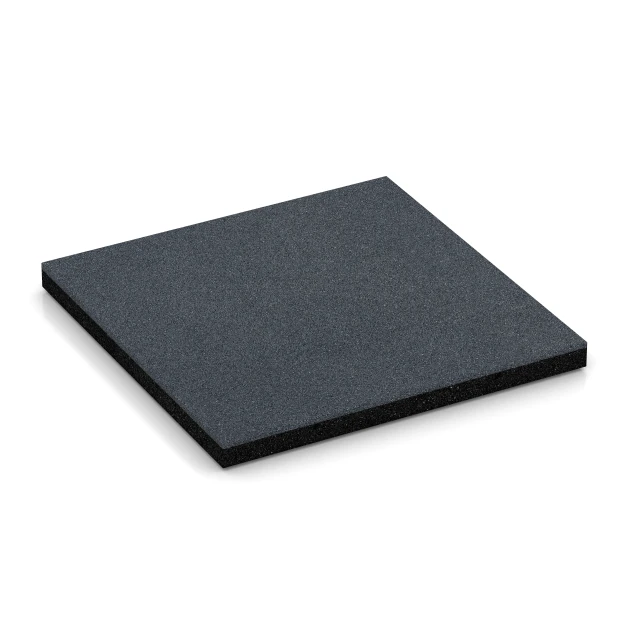 Gumijasta varovalna plošča – 140 cm von WARCO im Farbdesign Skrilavosiva mit den Abmessungen 50 x 50 x 4 cm | 0,25 m². Produktfoto von Artikel 6257 in der Aufsicht von schräg vorne.