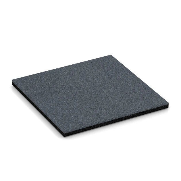 Gumijasta varovalna plošča – 110 cm von WARCO im Farbdesign Skrilavosiva mit den Abmessungen 50 x 50 x 3 cm | 0,25 m². Produktfoto von Artikel 6245 in der Aufsicht von schräg vorne.