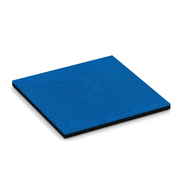 Gumijasta varovalna plošča – 110 cm von WARCO im Farbdesign Nebesno modra mit den Abmessungen 50 x 50 x 3 cm | 0,25 m². Produktfoto von Artikel 6244 in der Aufsicht von schräg vorne.